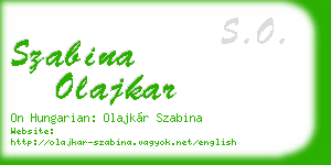 szabina olajkar business card